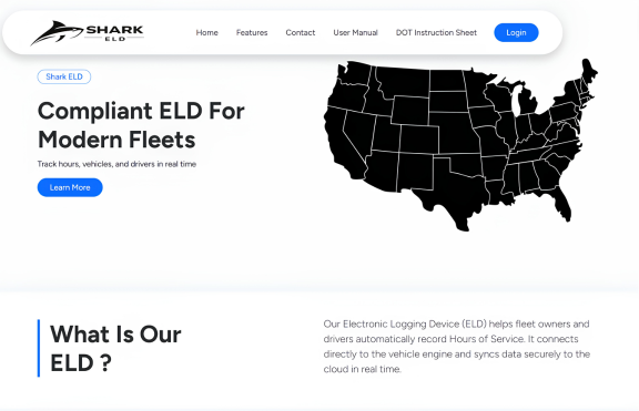 Shark ELD Website by crevanest